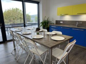 Modèle d'un espace de pause pour le bâtiment Bizone au Fehrel, à Rosheim, projet de la société JUELIMO